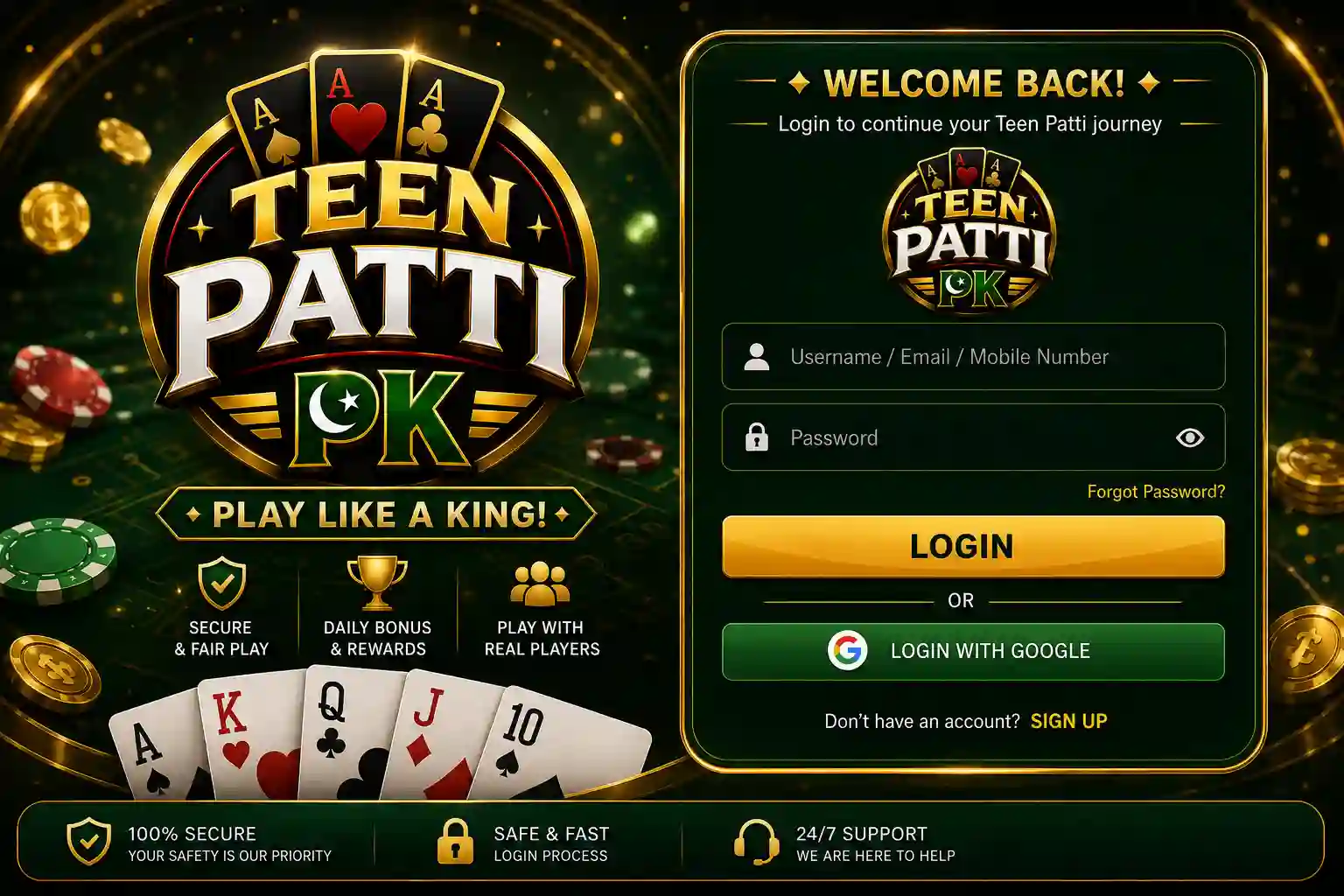 How to Login in Teen Patti